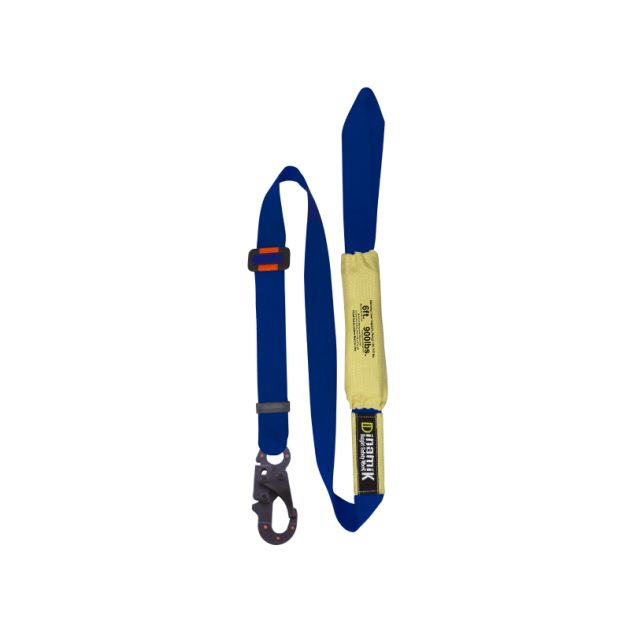 Eslinga arco eléctrico con absorbedor regulable con gancho pequeño y loop en reata, 1.8 m DINAMIK